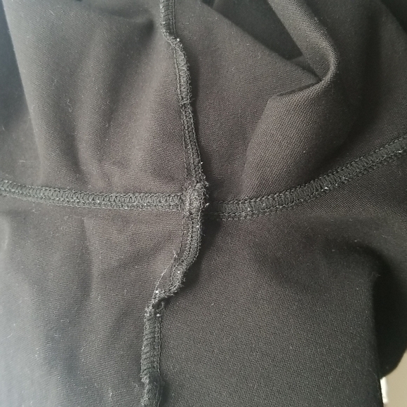 DELIA*S SZ Lg Pants Black Low Rise Black Pull On Ankle Pointe w/Faux Leather - Picture 7 of 7